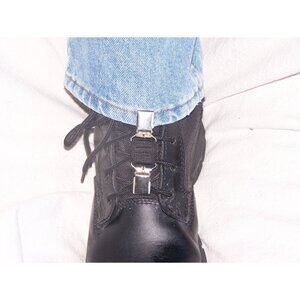 CLIPS4BIKERS..MOTORCYCLE RIDER BOOT LACE, PANT CLAMPS / Clips  *READ Description